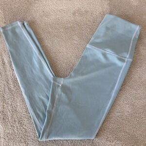 Frankies Bikinis Active Leggings Women Medium Pull On Baby Blue Yoga Athleisure